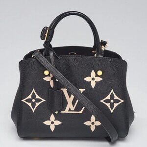 Louis Vuitton Black/Cream Monogram Giant Empriente Leather Montaigne BB Bag